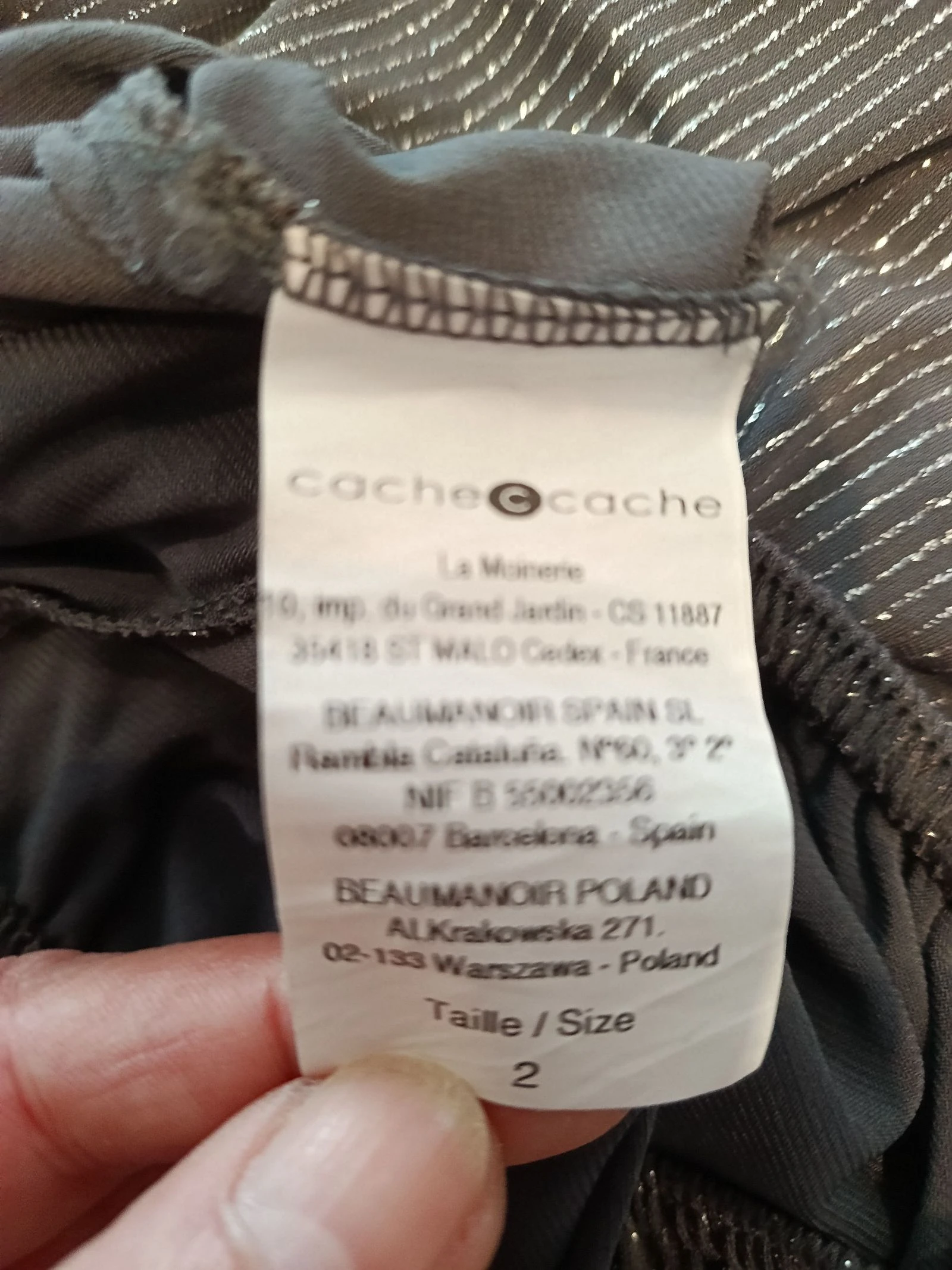 Gesilverd top.Maat 40 Cache Cache – photo 5